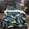 Green Leaves Tropical Duvet Cover Palm Leaf Queen King Bedding Set  Comforter Polyester Quilt Cover for Women Men Bedroom Decor