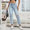Women's Pant Fashion Ripped Jeans