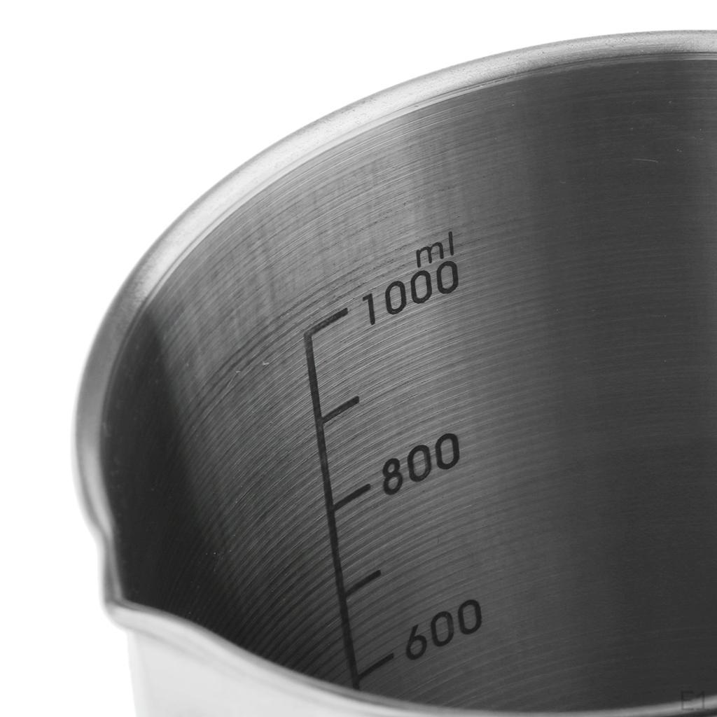 Stainless Steel Liquid Measuring Scale Cup Jug Pour Beaker Kitchen , 1000ml