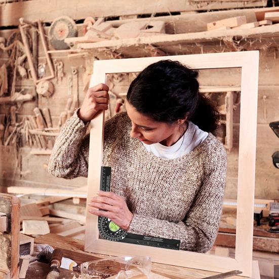 1 комплект, профессиональный транспортир для торцовочной пилы, эффективный антикоррозийный многофункциональный измеритель угла, формовочная коронка