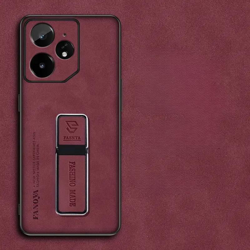 Чехол-подставка из овечьей кожи для Oppo Realme NEO 7 NEO7, матовая подставка, защитный силиконовый чехол для Realme GT 7 Pro GT6 T NEO 6SE