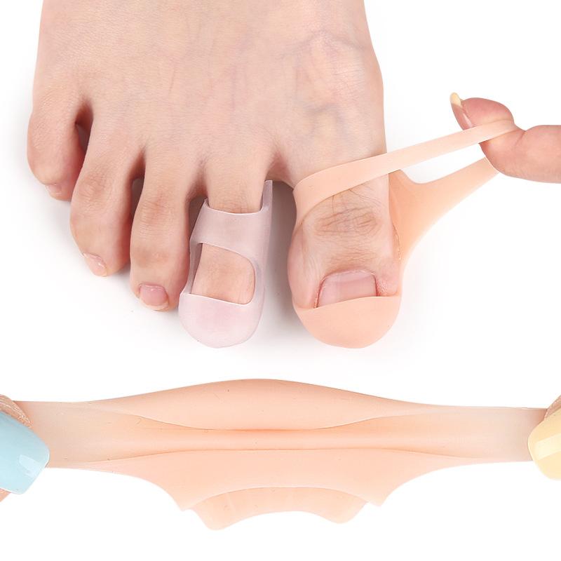 2pcs Toe Separator Finger Protector Applicator Corn Callus Remover Bunion Corrector Pedicure Tools Pain Relief Tube Foot Care