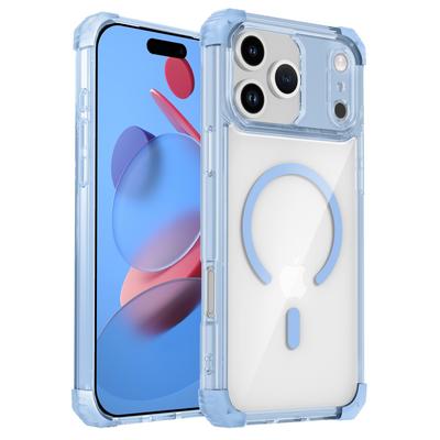 Прозрачный противоударный магнитный чехол для iPhone 11 12 13 14 15 16 17 Pro Max Air Plus Для Magsafe Магнитная Акриловая Жесткая Крышка