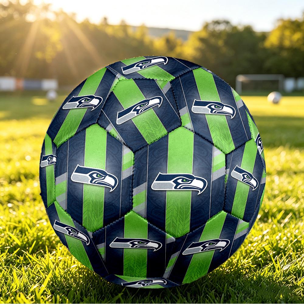 Seattle Seahawks Size 5 Sports Training Ball Shock Absorbing Durable Ball For Match Daily Practice Outdoor Activities