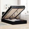 Maison Exclusive - Lit Ottoman Avec Matelas Noir 120x200 Cm Tissu