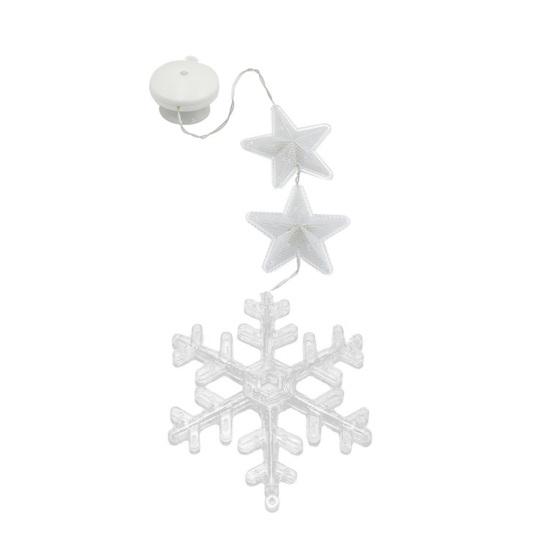 Christmas Garland Light Suction Cup Hook Light Up Love Heart Elk Bell Snowman Santa Moon Star Shape Warm Xmas Holiday Decoration Window Lamp Pendant