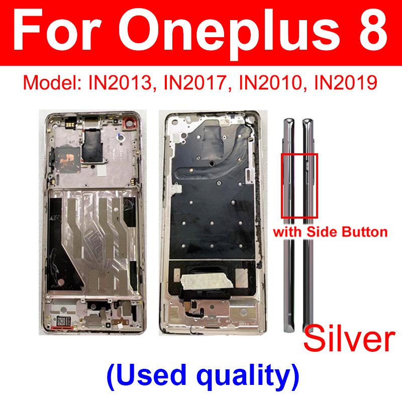 Для OnePlus Oneplus 1+ 8 8T 8 Pro 8Pro Средняя рамка корпуса Средняя рамка корпуса с боковыми кнопками Замена