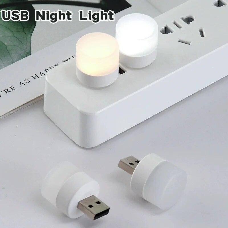 10 шт. USB ночник теплый белый светодиодный штекер лампочка портативный домашний светильник энергосберегающий ночник для чтения