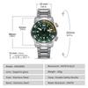 BERNY Watch Mechanical Watch Hand Wind Watch Automatic Watch 200m Diving Watch Наручные часы HV600 Hardness Sapphire Glass Прочный браслет из нержавеющей стали