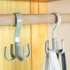 360-Degree Rotating Hook Hanger, Multi-Functional Four-Claw Wardrobe Organizer for Bags, Ties, and Belts - Durable Storage Rack
