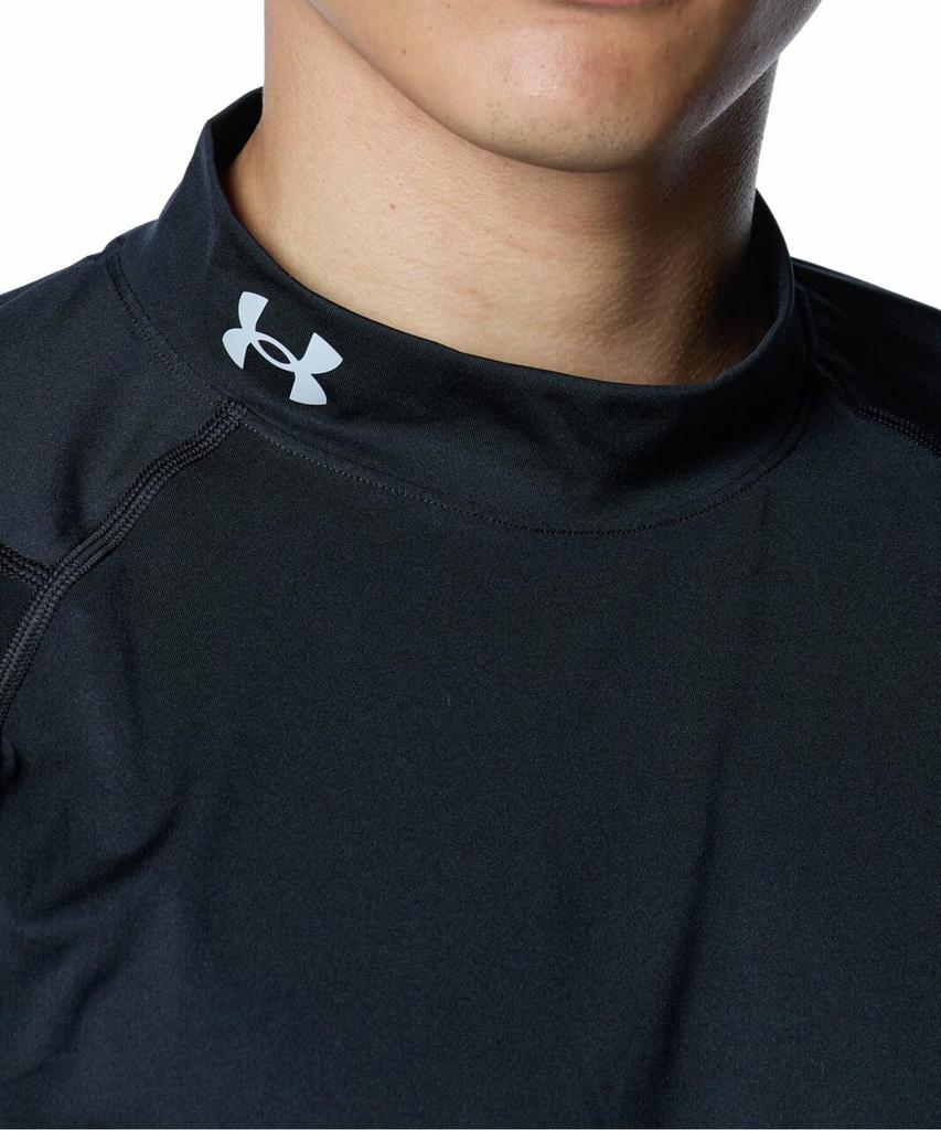 [Under Armour] UA HEATGEAR ОБЛЕГАЮЩАЯ ФУТБОЛКА С ДЛИННЫМ РУКАВОМ И ВОРОТНИКОМ-СТОЙКОЙ