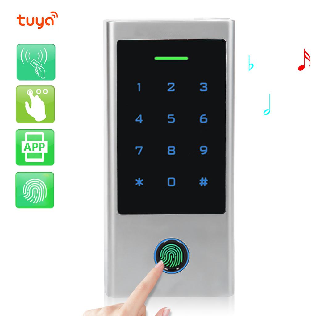 125KHz RFID Access Control Machine WG26?44 Backlit Keyboard ID Card Fingerprint Password for TUYA