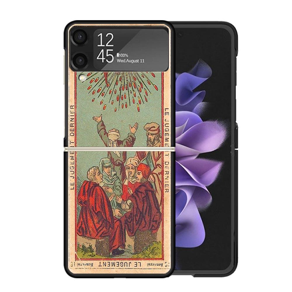 Tarot Cards Reading Art Cases For Samsung Galaxy Z Flip 4 5 6 7 3 Z Flip7 Flip6 Flip4 Flip5 Flip3 5G Hard Shockproof Fundas Cove