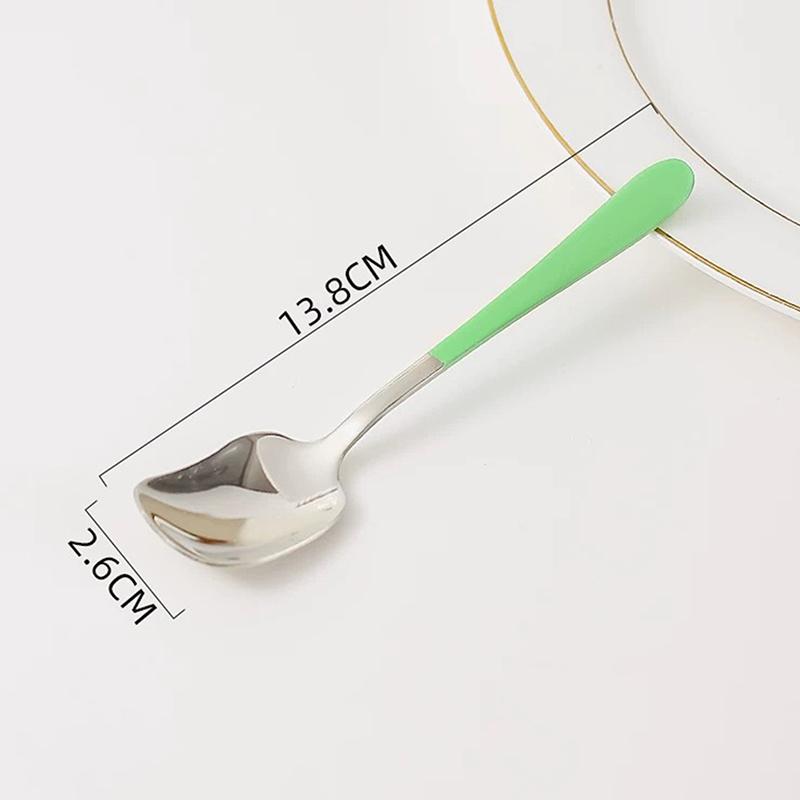 Stainless Steel Spoon Dessert Cake Spoon Coffee Mixing Spoon Golden Ice Cream Scoop Yogurt Spoon Kitchen Seasoning Spoon