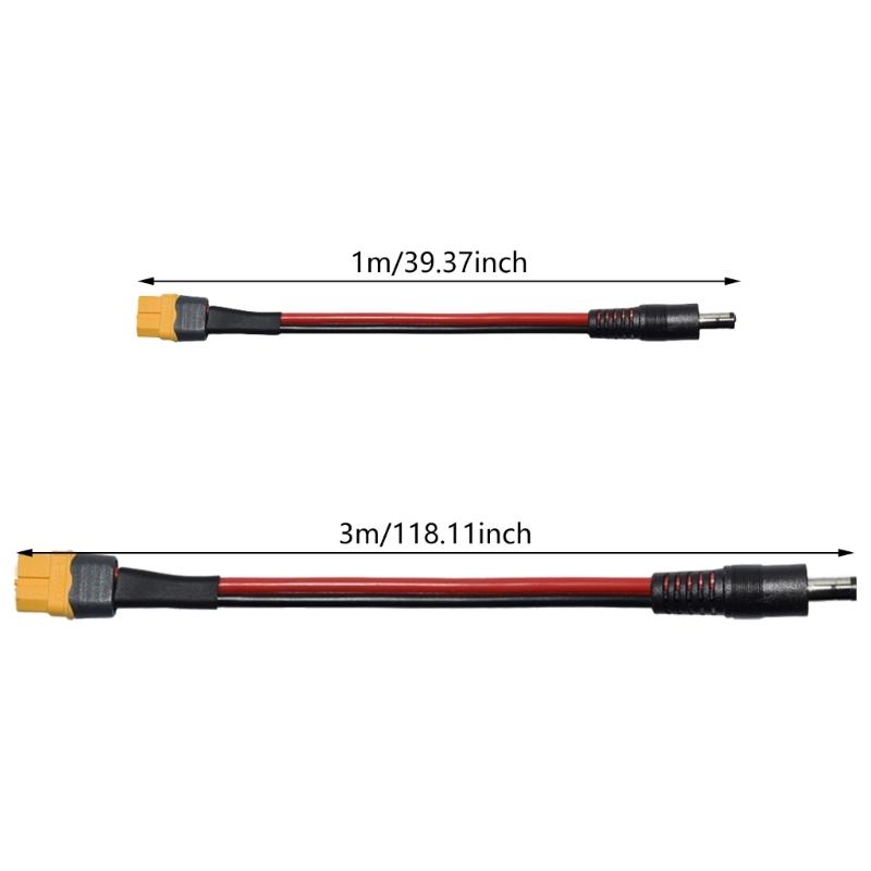 XT60 to DC5.5mmx2.1mm Male Female Power Cord for FPV Monitors and Model Toys Up to 180W