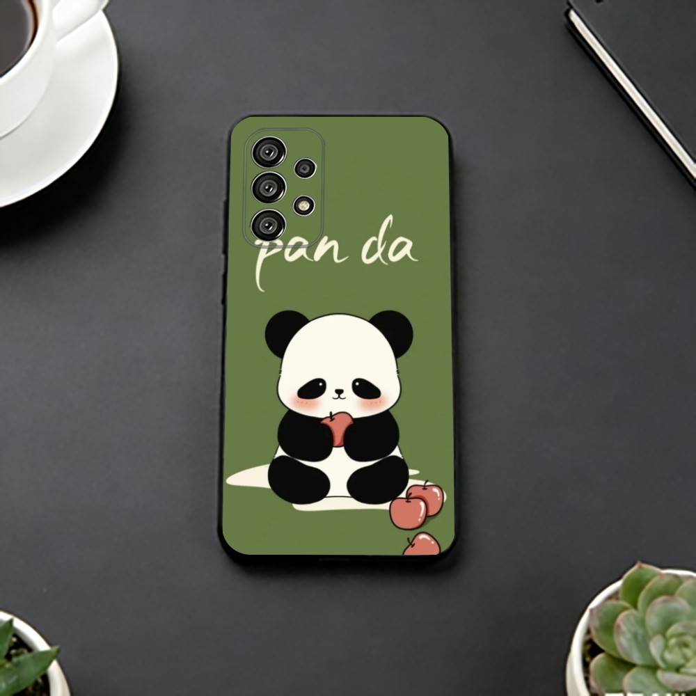 Милый чехол для телефона F-Fubao Животное P-Панда Черный Силиконовый Мягкий Для Samsung S25,S24,S21,S22,S23,S30,Ultra,S20,Plus,Fe,Lite