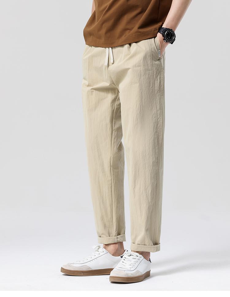 Cotton Brocade Minimalist Outdoor Citywalk Men's Casual Pants