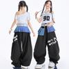 Girls Jazz Dance Outfit Short Sleeve Performance Costume Kids Street Show Stage Wear