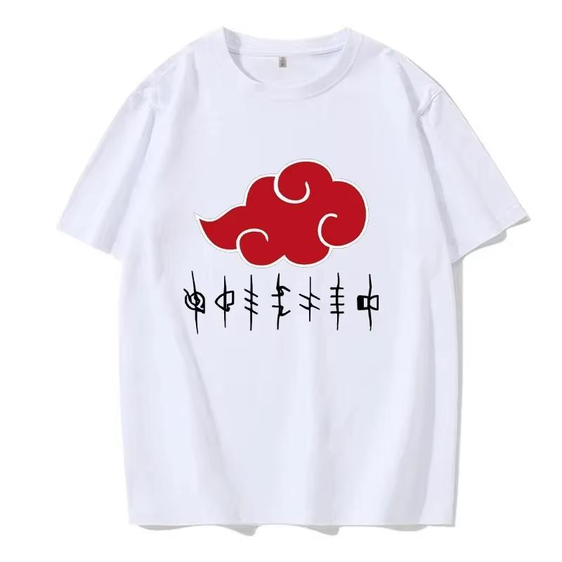 2026 New Summer Women Unisex Tshirt Akatsuki Cloudt Pattern Printed Casual Fashion Comfortable Street Clothing Hip Hop Tops Tee
