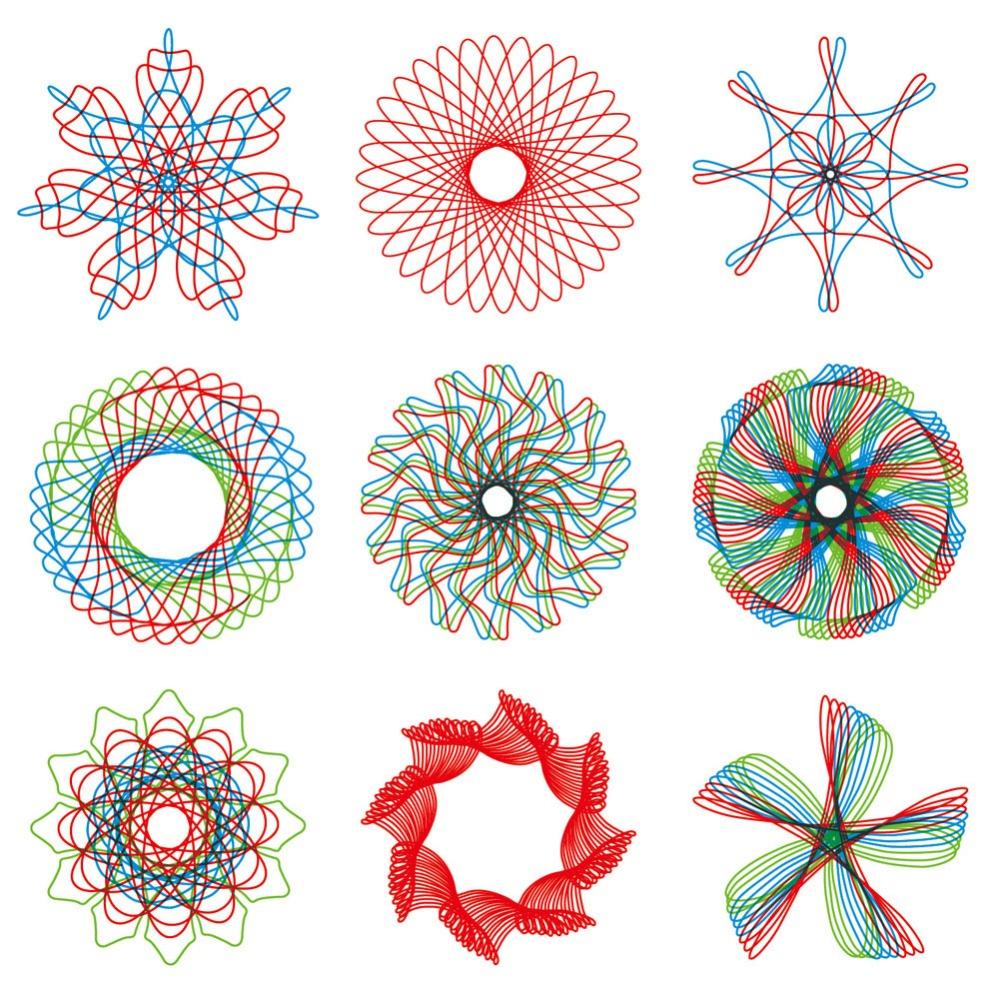Набор игрушек для рисования спирографов, 22 шт., блокирующие шестерни и; Колеса, геометрическая линейка, аксессуары для рисования, креативная развивающая детская игрушка