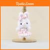 Cute Bunny Plush Toy Keychain Soft Pp Cotton Rabbit Doll In Charming Colorful Dress Designs