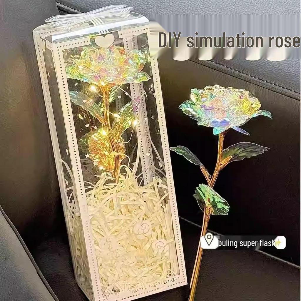 Сияющее Звездное Небо Золотая Роза: Романтический подарок на День святого Валентина для жены, девушки или дня рождения лучшей подруги