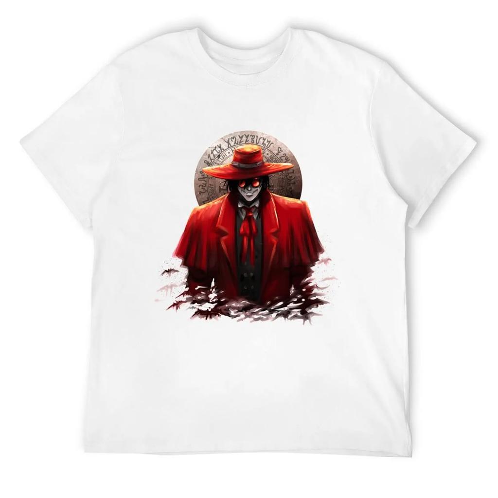 Hellsing Alucard Bullet Dark Fantasy Аниме Футболка Blanks Tees Одежда для хиппи Мужские футболки