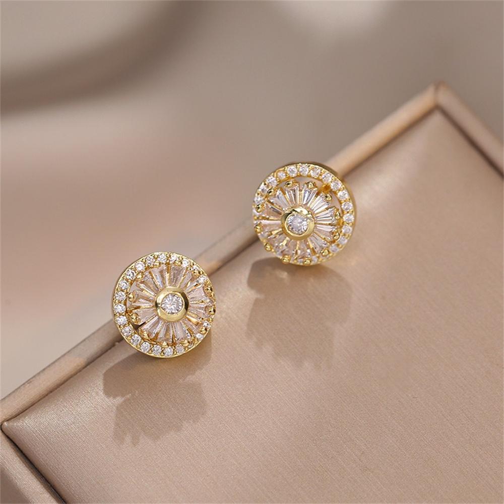 Necklace women's Japanese and Korean style rotating micro inlaid zircon rotating fashion set clavicle chain necklace jewelry
