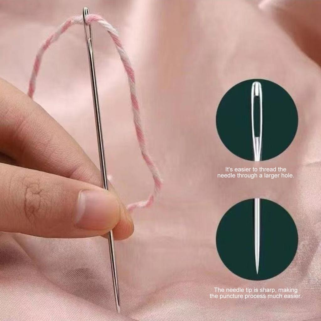 31/34/36/37 шт./набор Набор швейных инструментов Стальные швейные иглы с большим ушком Набор стальных швейных игл для начинающих Профессиональные Любители DIY