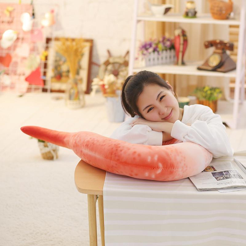 1 шт 100 см гигантская креативная плюшевая очищенная креветки мягкая игрушка плюшевая игрушка U подушка для шеи креветки P