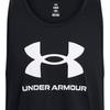 Under Armour Спортивный стиль с логотипом и худи без рукавов, жилет, мужские топы, черный 1382883-001