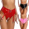 Women's Wetlook Thong Slip Open Shorts Lingerie Patent Leather Underwear Bikini Bottoms Sexy Hot Pants