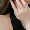 Exquisite Pearl Open Ring Geometry Metal Rings Temperament Vintage Rings  Party