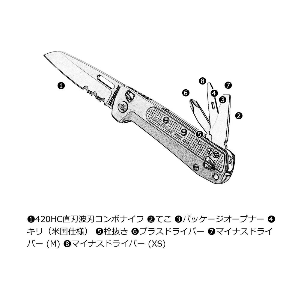 LEATHERMAN Knife FREE K2X японский многофункциональный инструмент с 25-летней гарантией [оригинальный продукт]