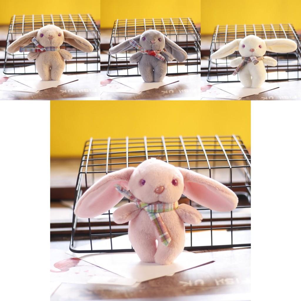Adorable Plush Bunny Keychain Mini Stuffed Toy Cute Rabbit Bag Charm Pp Cotton