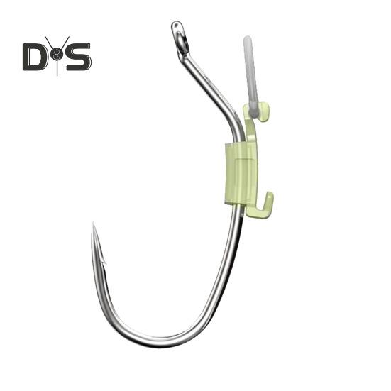 5/15/25 шт. светящийся крючок для фиксации живой креветки, прочный металлический крючок с зазубринами для ловли пресноводного сома, окуня, рыболовные принадлежности