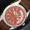 AUTOMATIC VINTAGE REFURBISHED SEIKO 5 6309A JAPAN MENS RED DIAL WATCH A440690-9 Sk-a440690-1