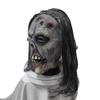 Halloween horror mask, new wig, zombie headgear, latex zombie mask, headgear, escape room prank prop