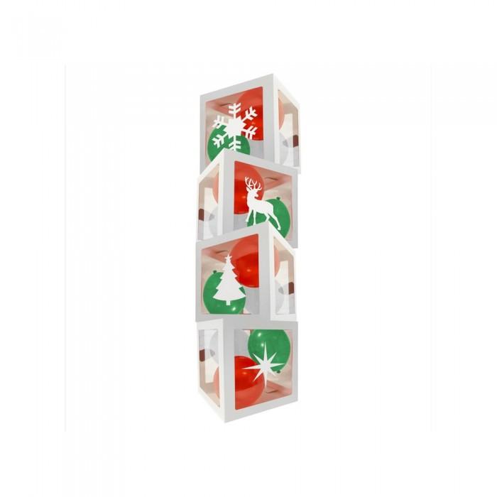 Eurowrap Christmas Balloon Box (Pack of 4)