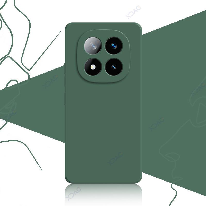 Чехлы для телефонов Redmi Note 14 Pro Plus 5G Мягкий квадратный жидкий силиконовый чехол-накладка RedmiNote14ProPlus Anti-fall Coque Bag