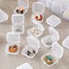Plastic Transparent Small Box Mini with Lid Square Earplug Jewelry Earring Storage Ear Stud Parts Boxes Home Tabletop Storage