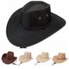 Beach Cap Western Cowboy Hat Wide Brim Beach Sunscreen Cap Cool Summer Sun Hat  Beach