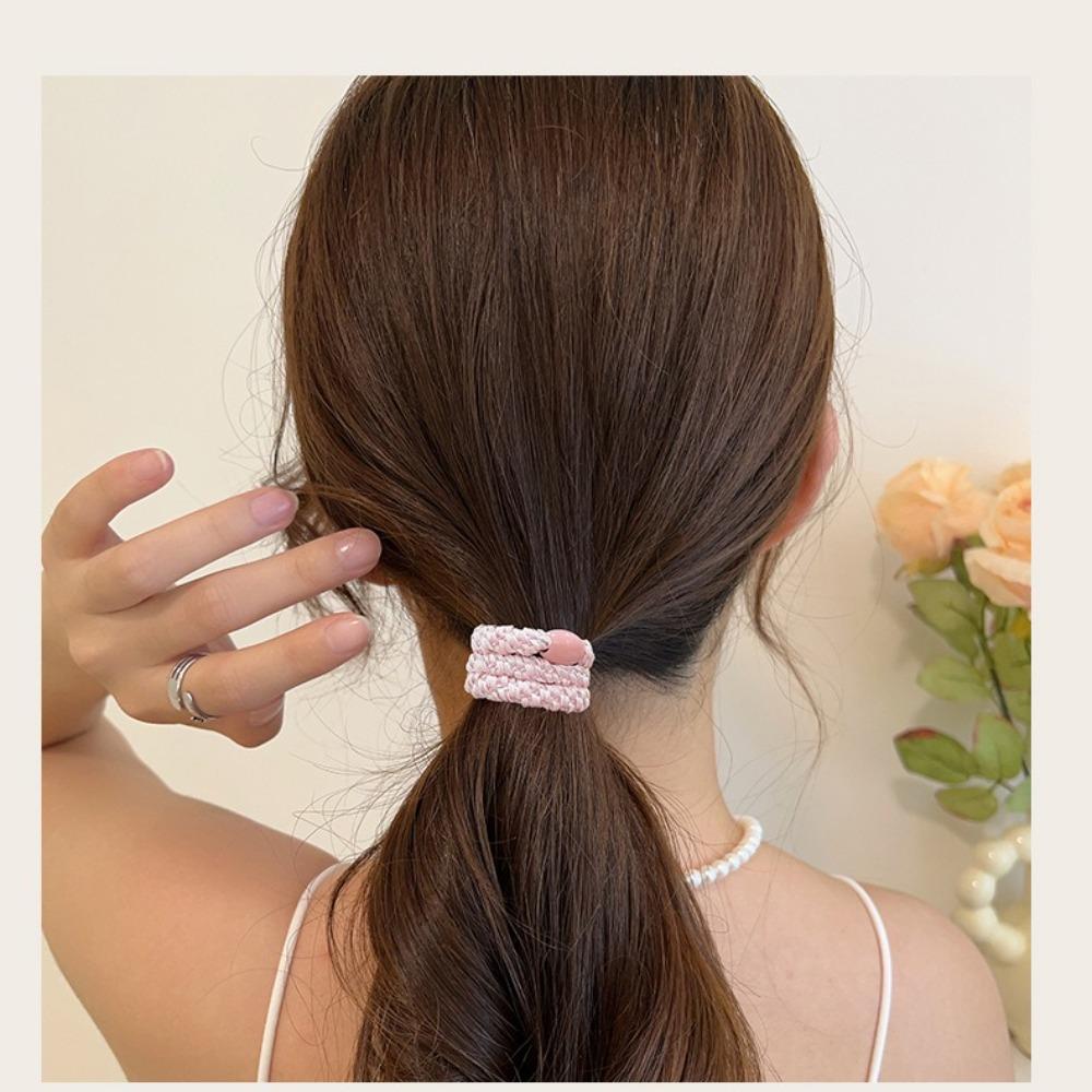 8Pcs/Set Rubber Band Hair Rope Set Korean Style Ponytail Holder New Hair Tie Basic Hair Accessories