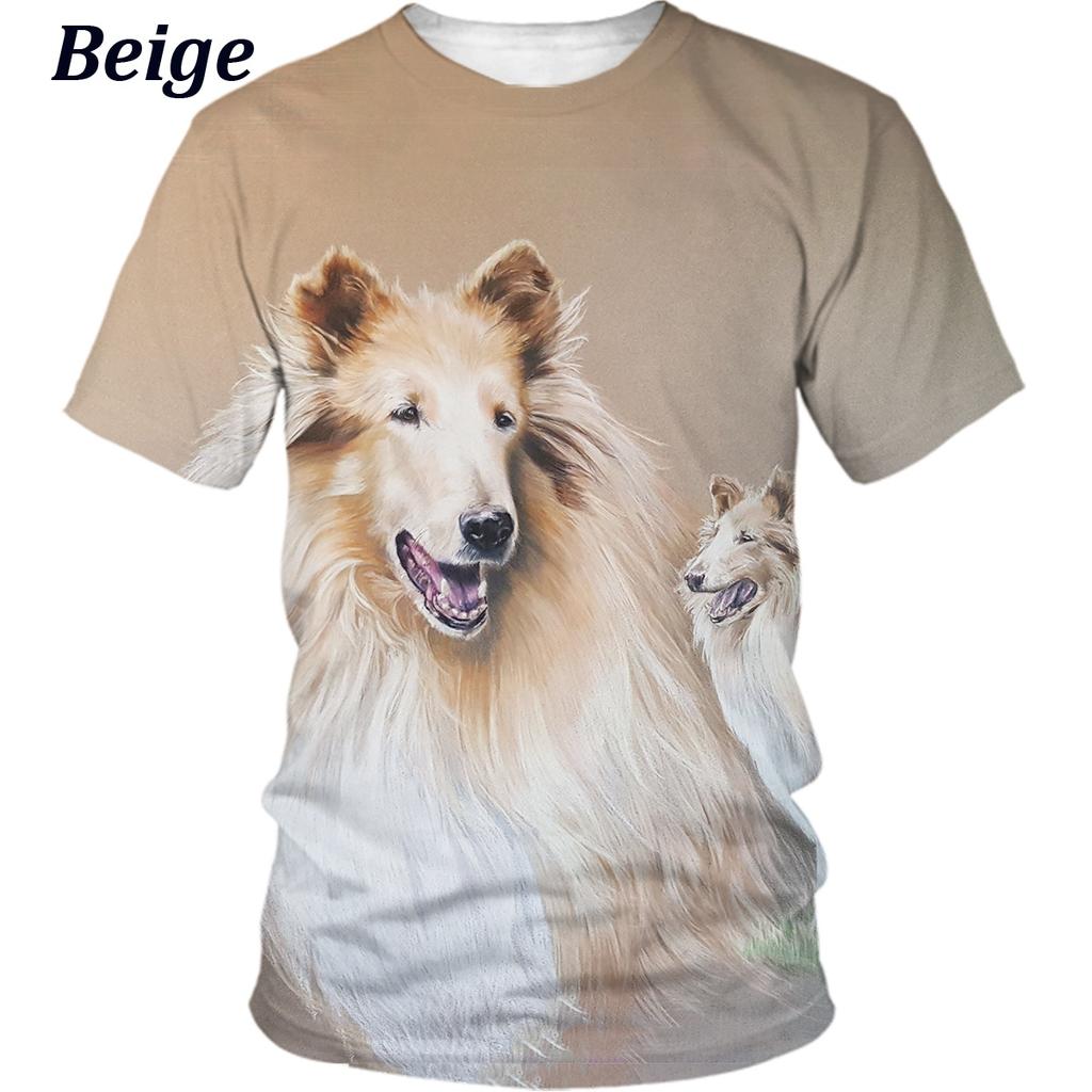 Новая модная унисекс милая собака 3D-Druckmuster Top бордер колли футболка спортивная футболка плюс размер XS-5XL