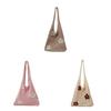 Flower Hollowed Knitting Tote Bag Large Capacity Casual Womens Shoulder Bag For Daily Use