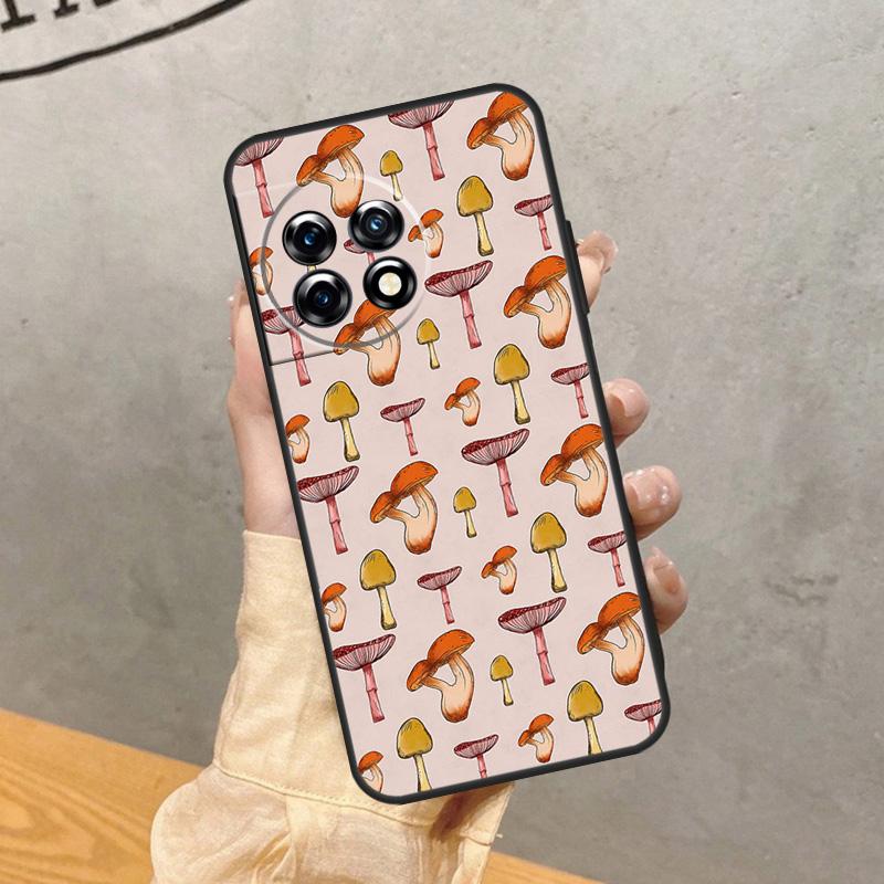 Mushroom Pattern Case For OnePlus 15 15R 13R 13 13T 12 12R 11 10 9 Pro 10T Nord 5 CE 4 2 3 Lite N20 N30 Cover