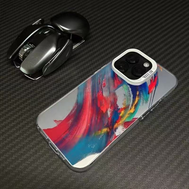 Новый персонализированный чехол для телефона iphone17 с брызгами чернил Apple 15promax/14 противоударный 13pro16 Европа и Америка