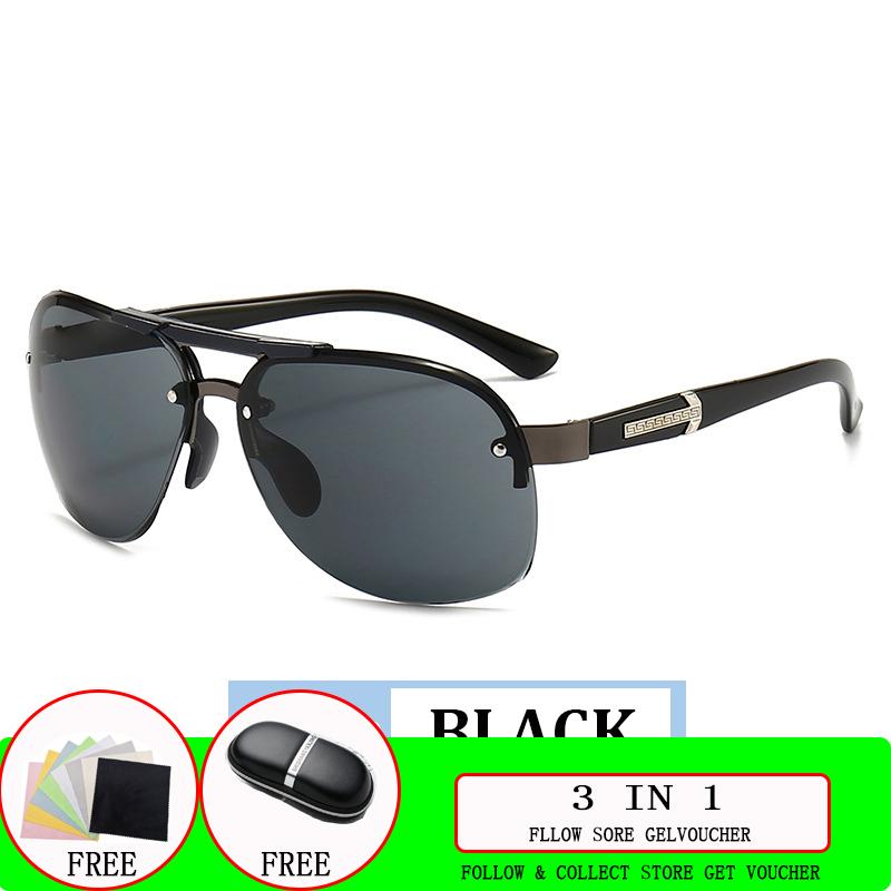 Солнцезащитные очки мужские без оправы очки для вождения солнцезащитные очки-авиаторы с защитой от ультрафиолета для вождения неполяризованный модный аксессуар