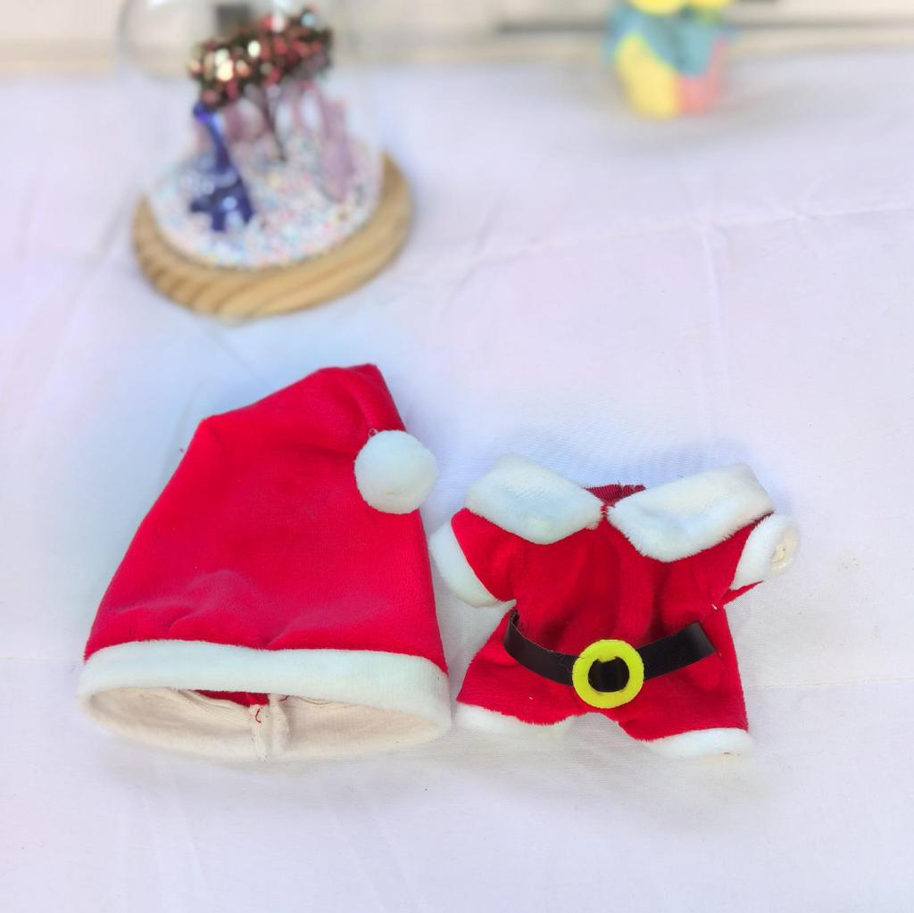Лабубу 17 см Рождественский костюм оленя: Комплект накидка и свитер для куклы
