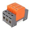DC Power Surge Protector 3P 35mm Rail Mount Arrester Protective Device for Photovoltaic System